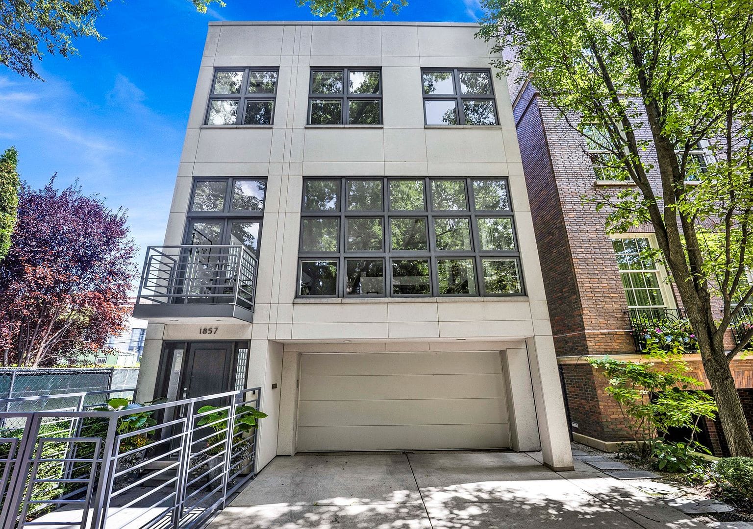 exterior, the custom Lincoln Park residence