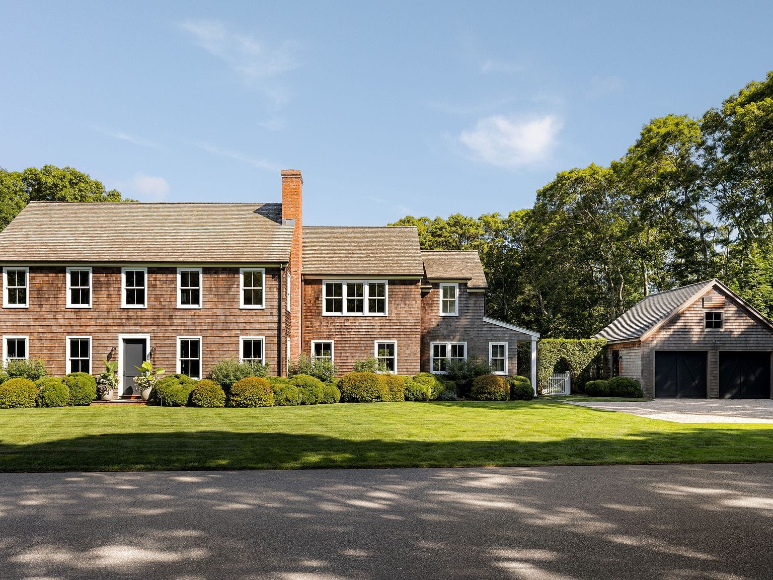 classic Hamptons cedar-shake front elevation