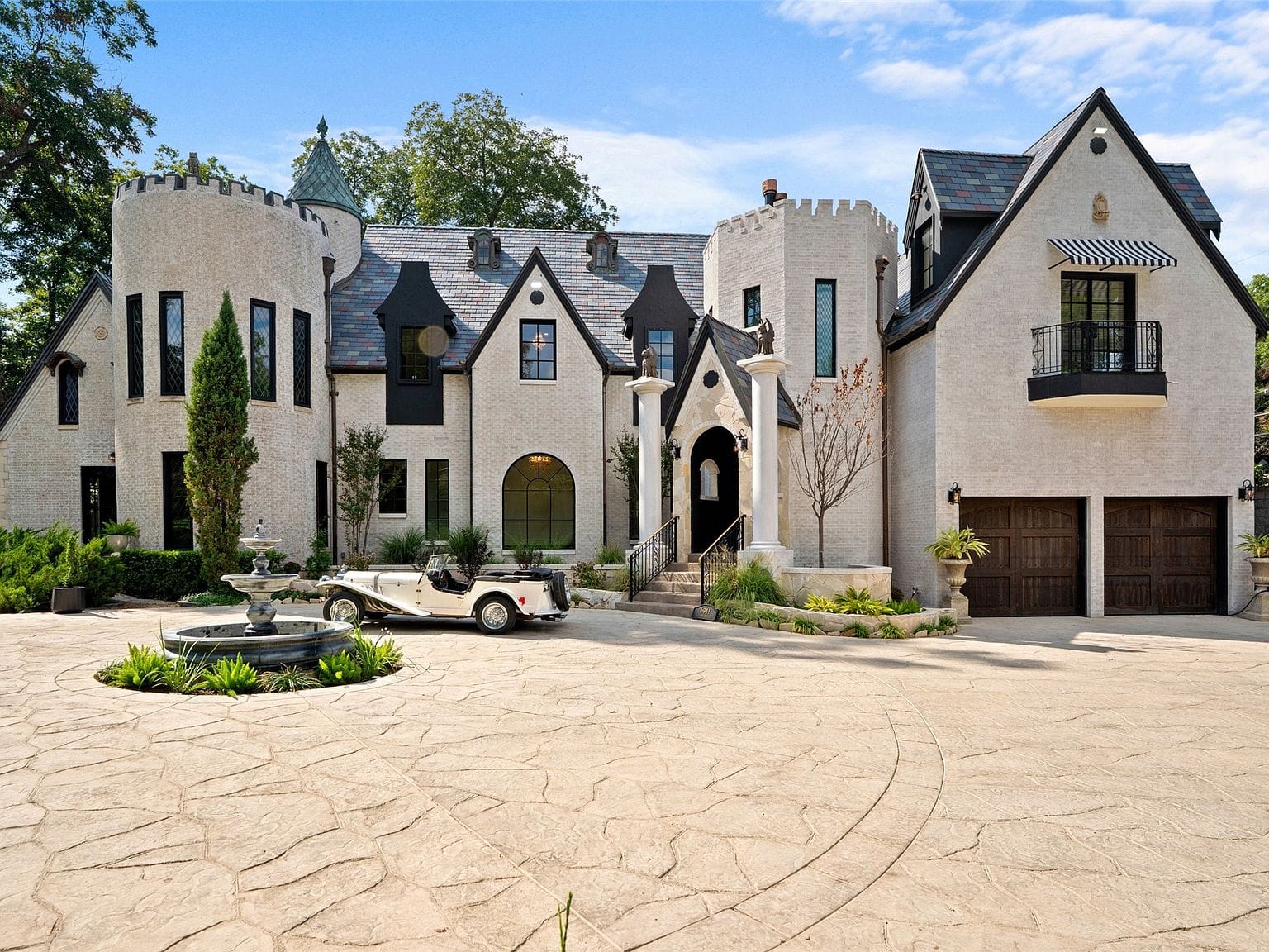 Chateau facade and original iron gates
