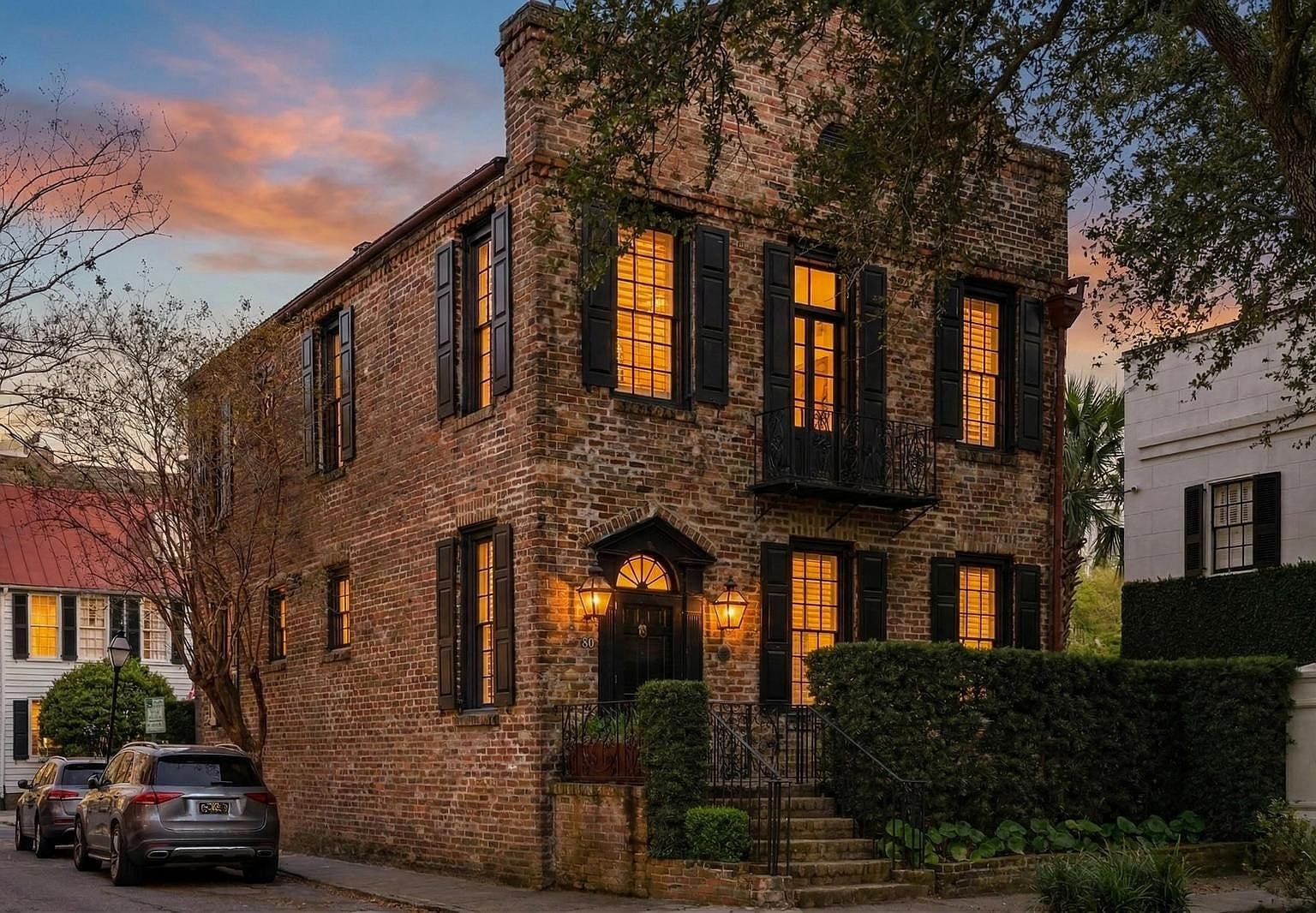 dusk front elevation on Church & Tradd