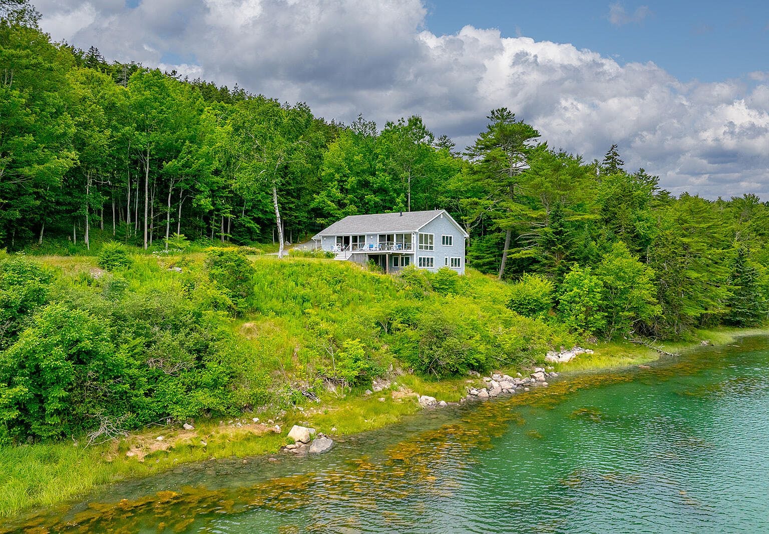 waterfront residence and harbor views